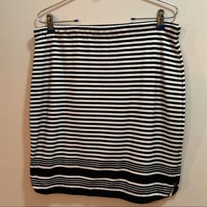 MAX STUDIO Striped knit pencil skirt in ponte fabric